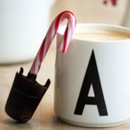 Chokolade på pebermyntestok til varm chokolade