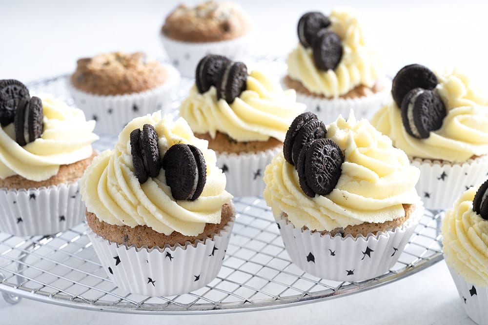 Oreo Cupcakes - opskrift fine muffins frosting
